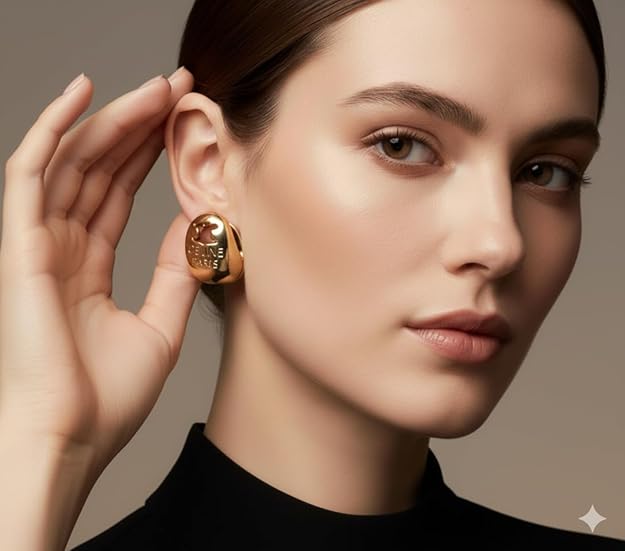 Gold Plated Statement Earrings