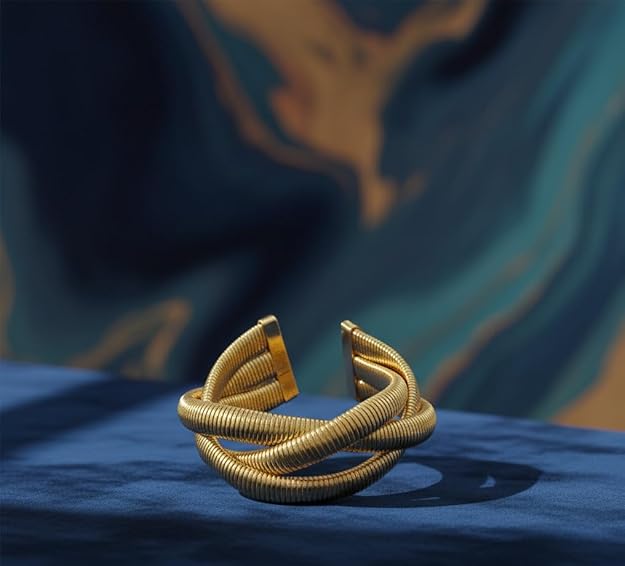 Gold Plated Twisted Snake Chain Bracelet