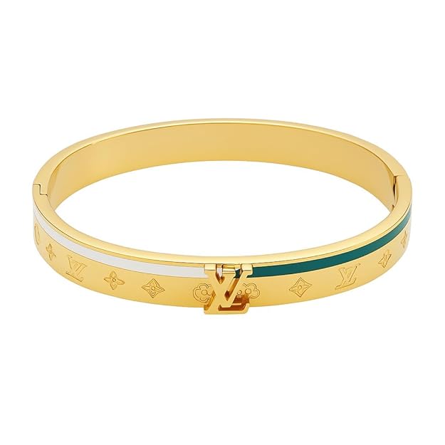 Bangle Bracelet Gold Plated Monogram