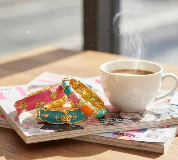 Enamel Ring Gold-Plated