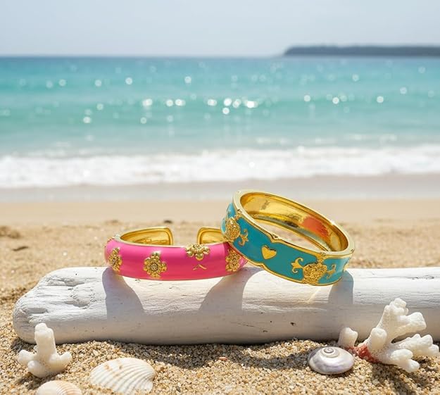 Enamel Ring Gold-Plated