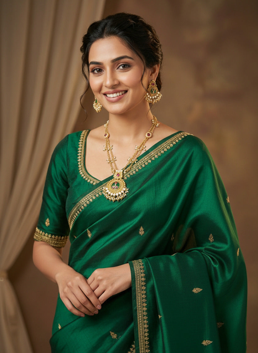 Traditional Gold-Plated Kundan Necklace Set for Women with Earrings | Handcrafted Enamel & Stone Work Bridal Jewellery | Festive & Wedding Wear