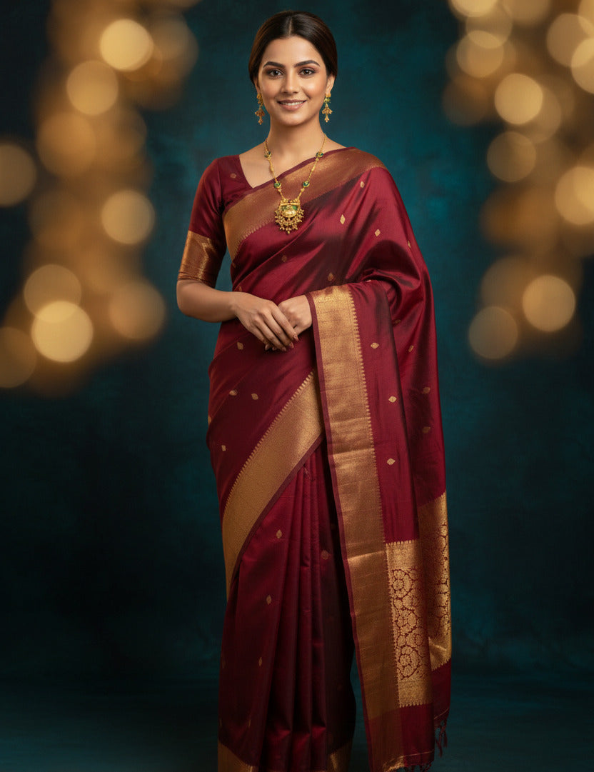Traditional Gold-Plated Temple Jewellery Set for Women | Antique Necklace with Matching Earrings | Enamel Detailing & Kundan Stones | Wedding, Bridal & Festive Jewellery