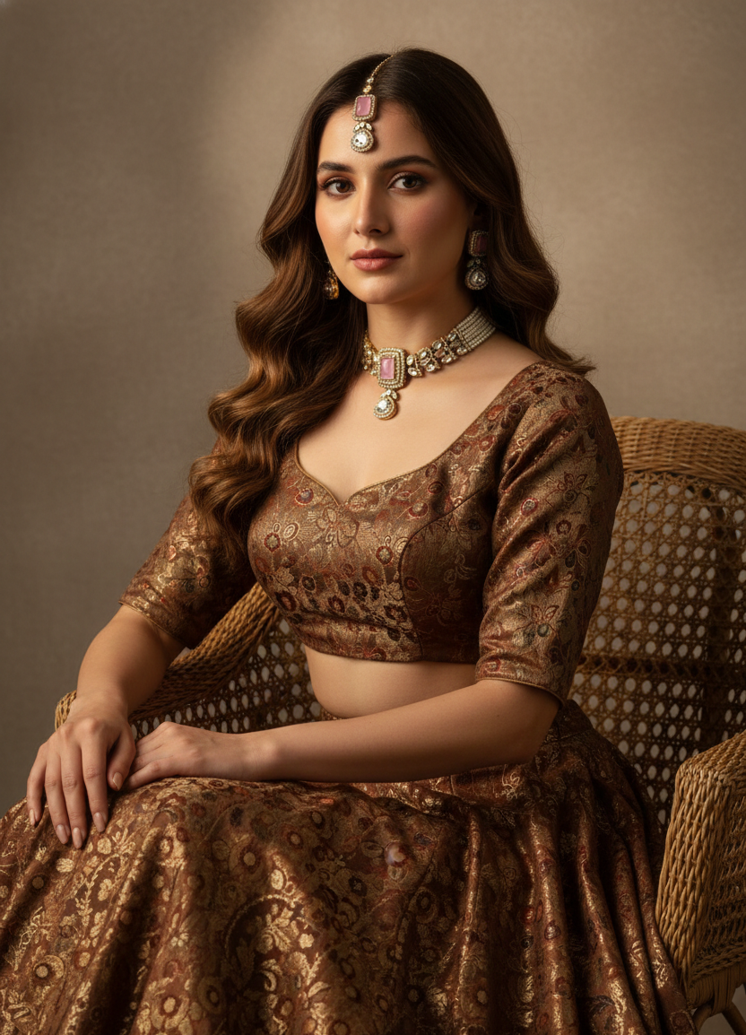 Veltréo International Fashion Jewellery Traditional Kundan Necklace Set with Earrings for Women
